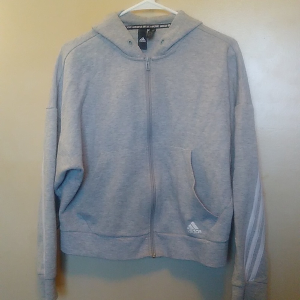 Adidas Women's Future Icon Three Stripes Full Zip Hoodie M